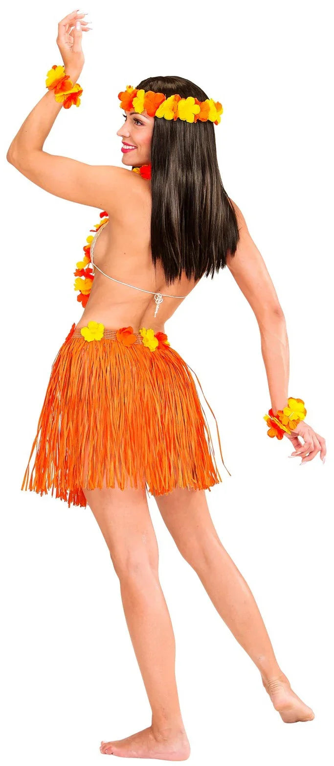 Kit Hawaiano Amarillo y Naranja Complementos Hawaianos Widmann